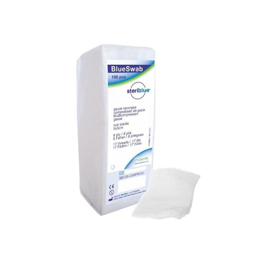 Compresses blanche blue swab white