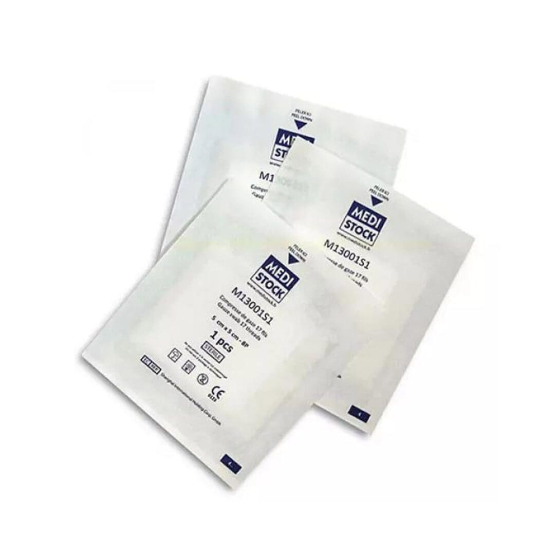 Compresses de Gaze stériles - 50 sachets 5x5 cm